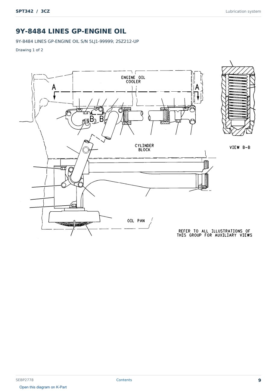 Caterpillar SPT342 S/N 3CZ Partsbook SEBP2778 (English) - sample page 9 of 10 Caterpillar SPT342 S/N 3CZ Partsbook SEBP2778 (English) - sample page 9 of 10