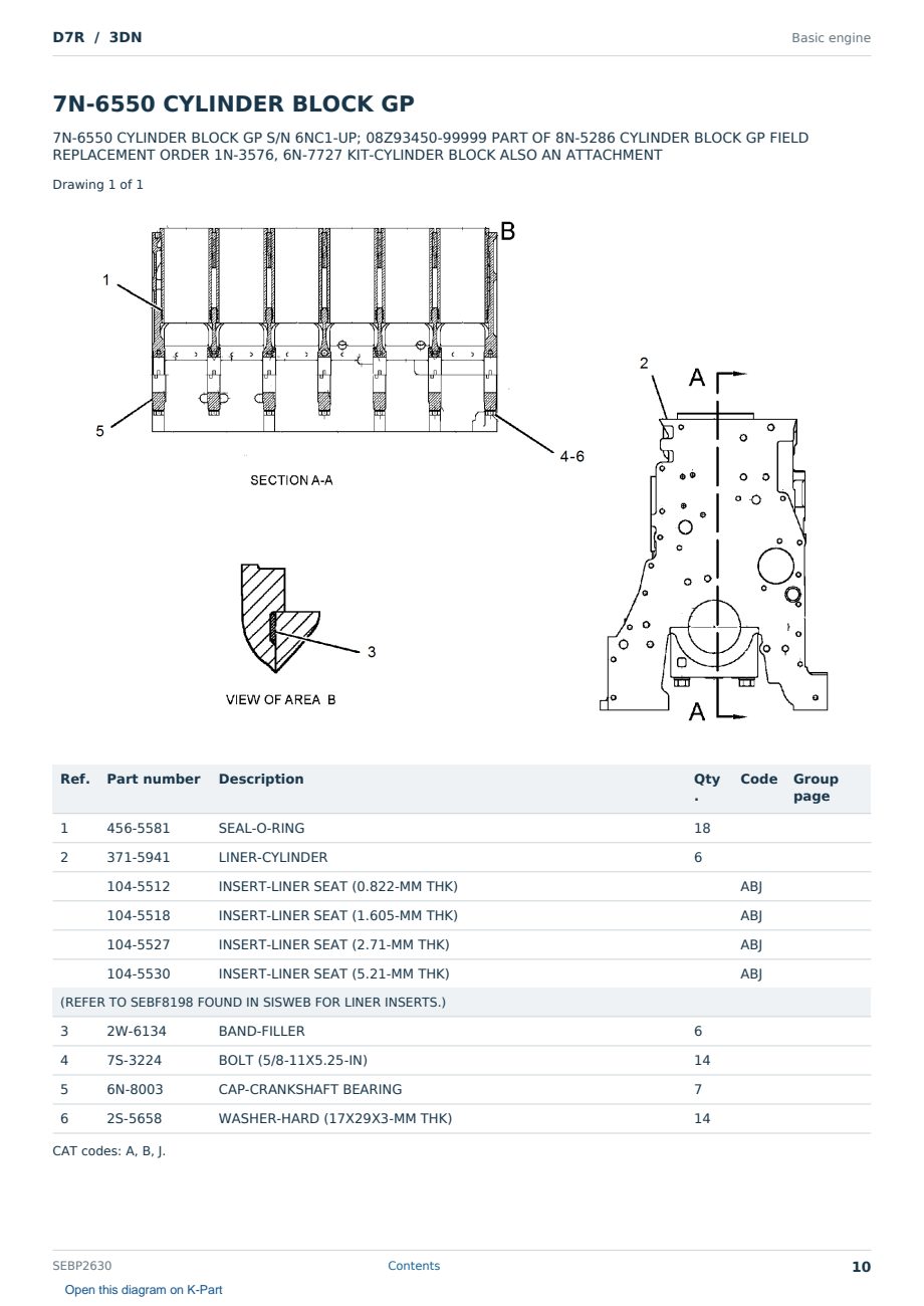 Caterpillar D7R S/N 3DN Partsbook SEBP2630 (English) - sample page 10 of 10 Caterpillar D7R S/N 3DN Partsbook SEBP2630 (English) - sample page 10 of 10