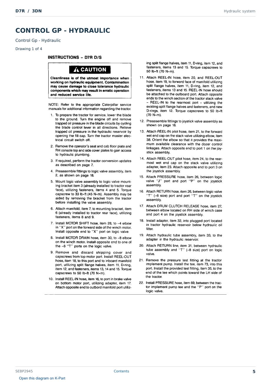 Caterpillar D7R S/N 3DN Partsbook SEBP2945 (English) - sample page 5 of 10 Caterpillar D7R S/N 3DN Partsbook SEBP2945 (English) - sample page 5 of 10