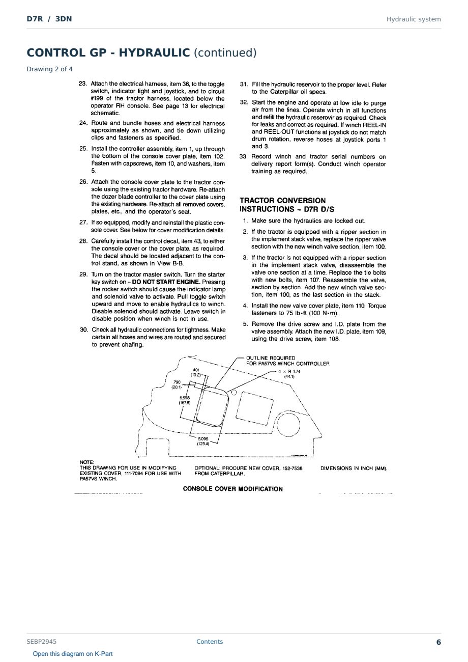 Caterpillar D7R S/N 3DN Partsbook SEBP2945 (English) - sample page 6 of 10 Caterpillar D7R S/N 3DN Partsbook SEBP2945 (English) - sample page 6 of 10