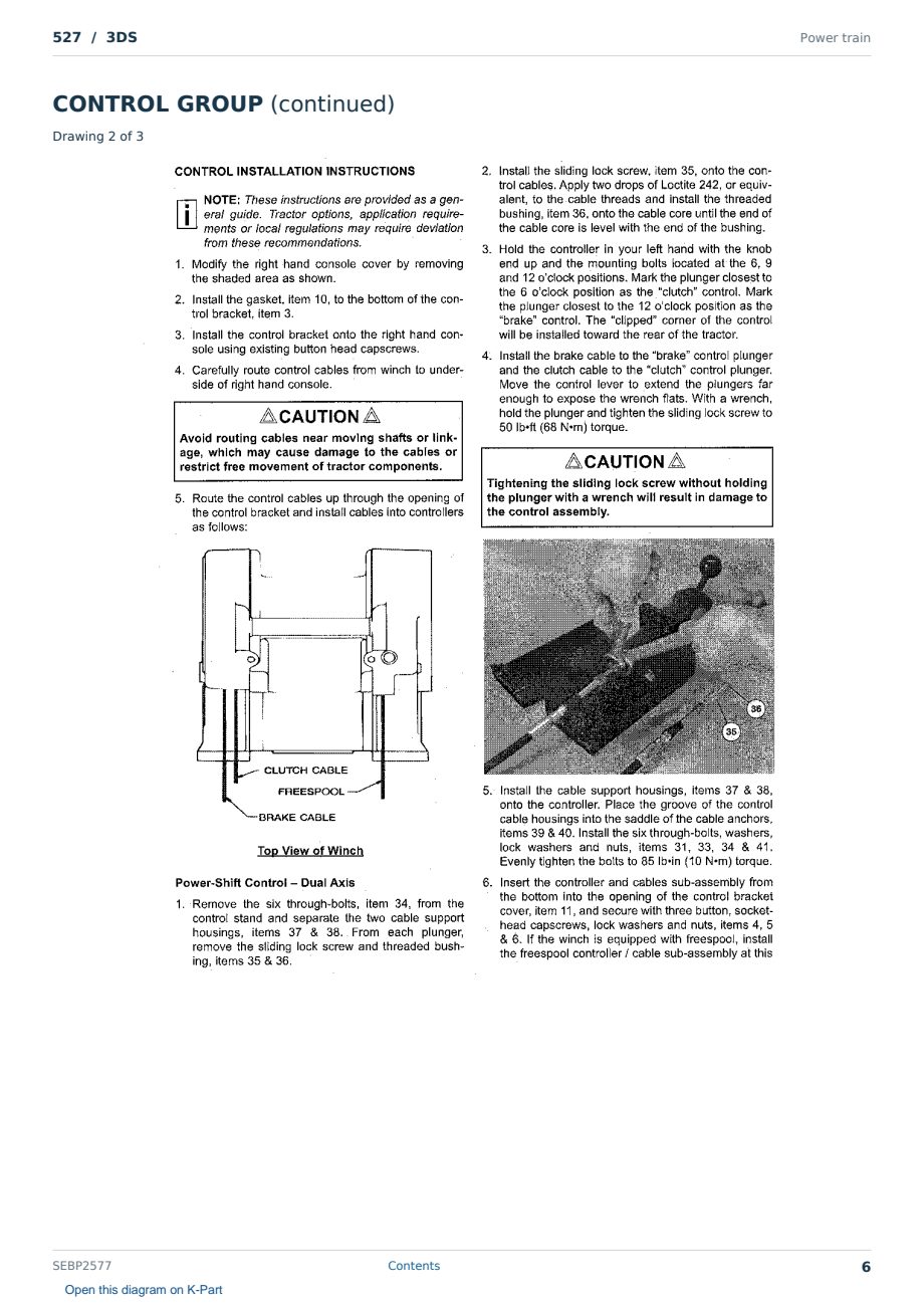 Caterpillar 527 S/N 3DS Partsbook SEBP2577 (English) - sample page 6 of 10 Caterpillar 527 S/N 3DS Partsbook SEBP2577 (English) - sample page 6 of 10