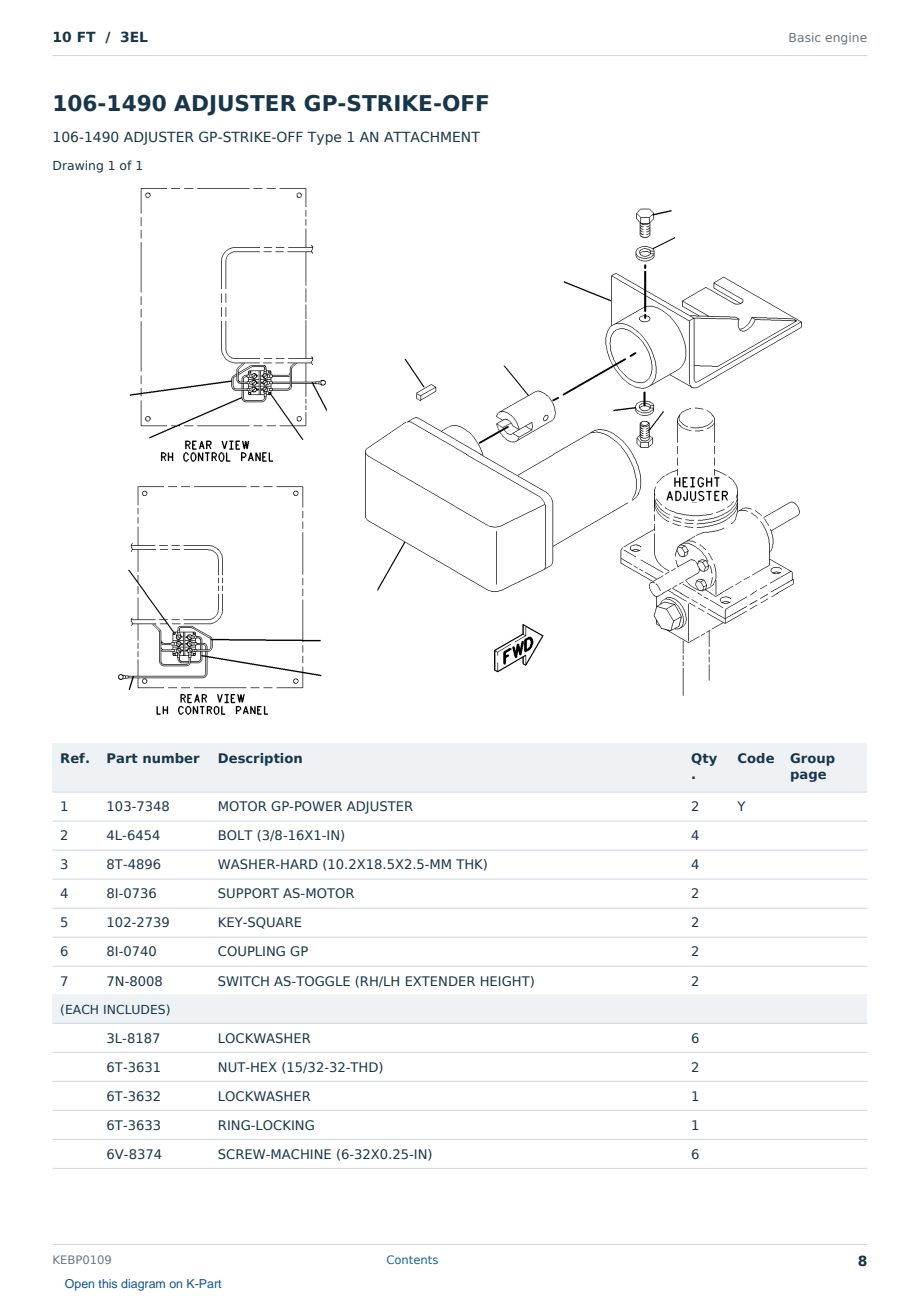 Caterpillar 10 FT S/N 3EL Partsbook KEBP0109 (English) - sample page 8 of 10 Caterpillar 10 FT S/N 3EL Partsbook KEBP0109 (English) - sample page 8 of 10