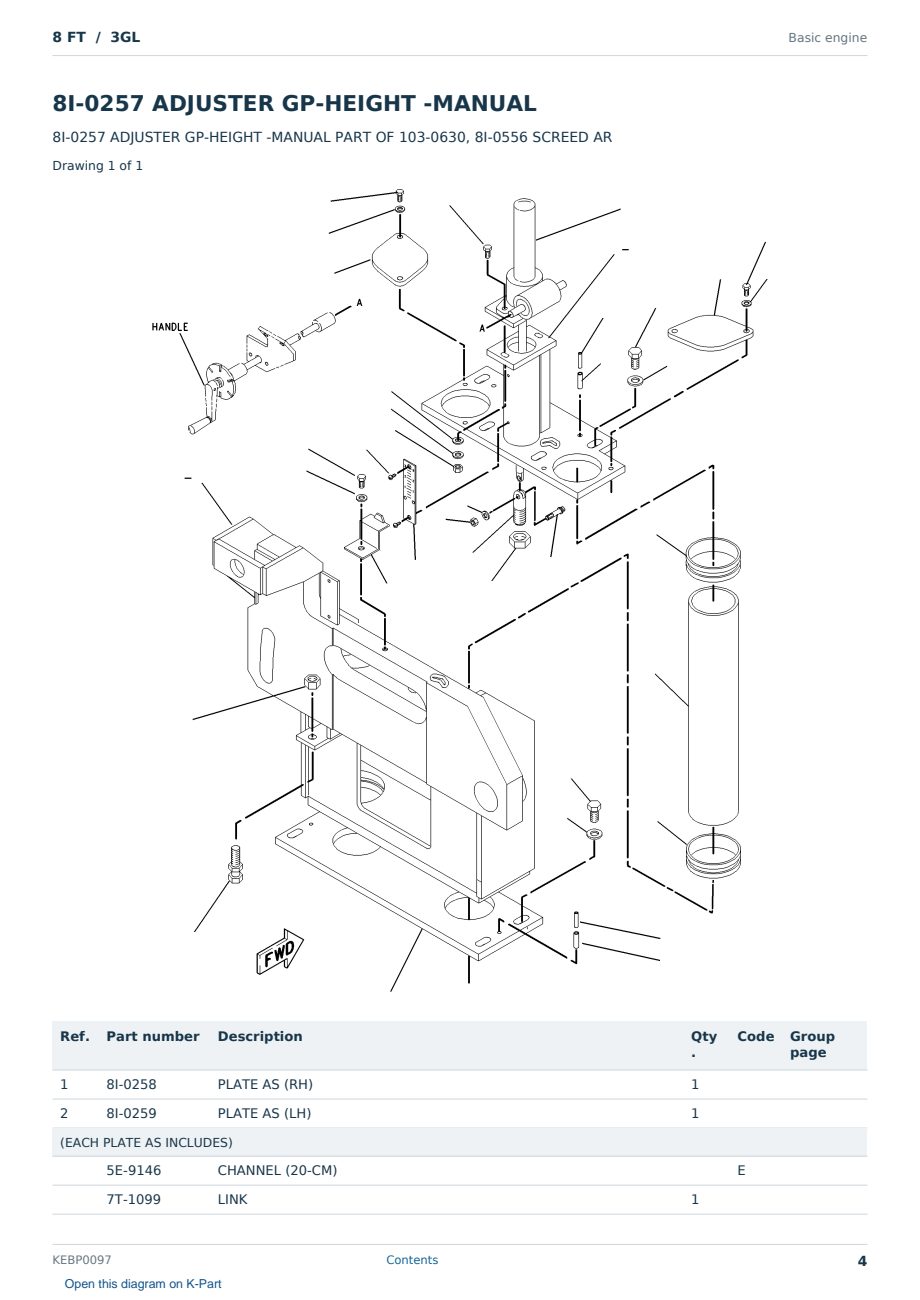 Caterpillar 8 FT S/N 3GL Partsbook KEBP0097 (English) - sample page 4 of 10 Caterpillar 8 FT S/N 3GL Partsbook KEBP0097 (English) - sample page 4 of 10