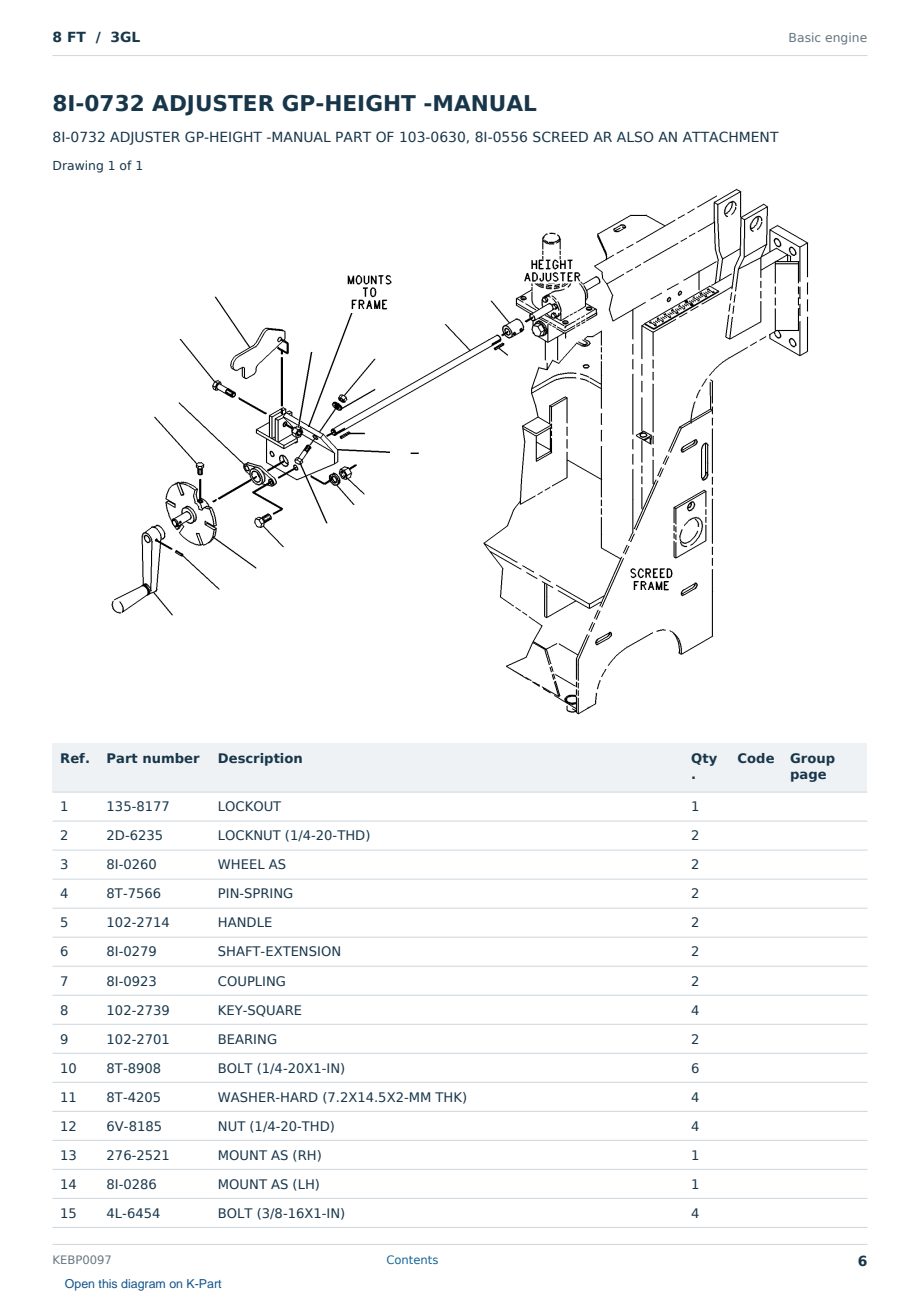 Caterpillar 8 FT S/N 3GL Partsbook KEBP0097 (English) - sample page 6 of 10 Caterpillar 8 FT S/N 3GL Partsbook KEBP0097 (English) - sample page 6 of 10