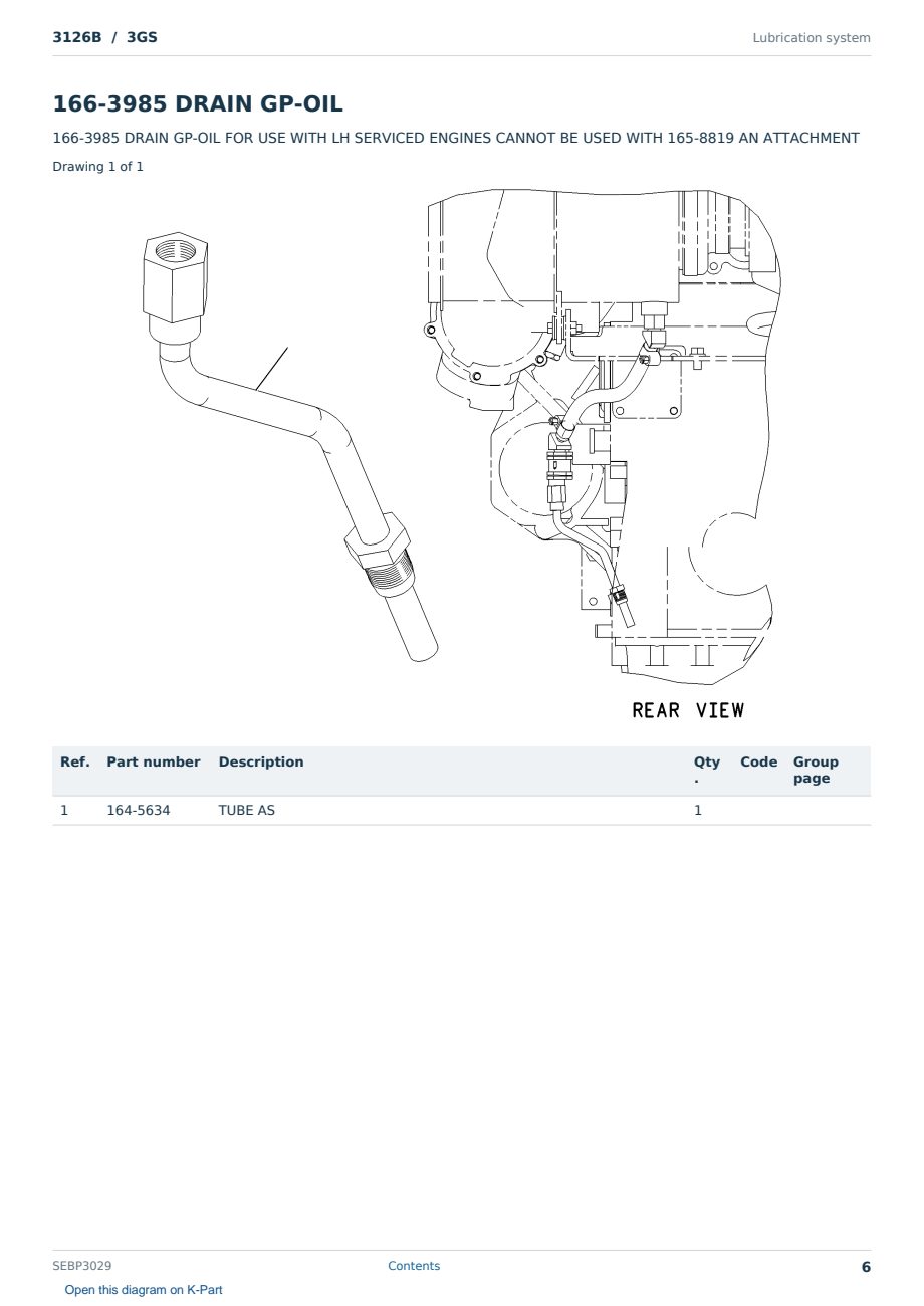 Caterpillar 3126B S/N 3GS Partsbook SEBP3029 (English) - sample page 6 of 10 Caterpillar 3126B S/N 3GS Partsbook SEBP3029 (English) - sample page 6 of 10