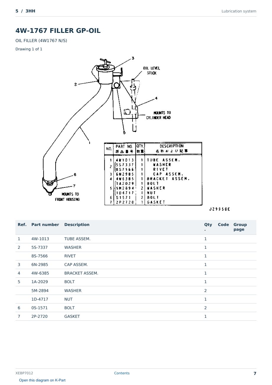 Caterpillar 5 S/N 3HH Partsbook XEBP7012 (English) - sample page 7 of 10 Caterpillar 5 S/N 3HH Partsbook XEBP7012 (English) - sample page 7 of 10