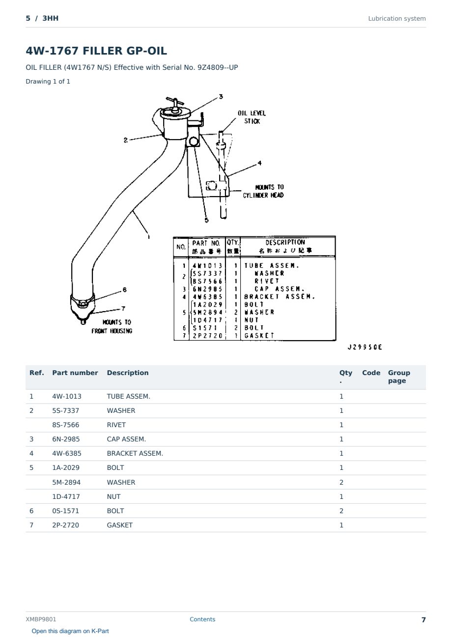 Caterpillar 5 S/N 3HH Partsbook XMBP9801 (English) - sample page 7 of 10 Caterpillar 5 S/N 3HH Partsbook XMBP9801 (English) - sample page 7 of 10