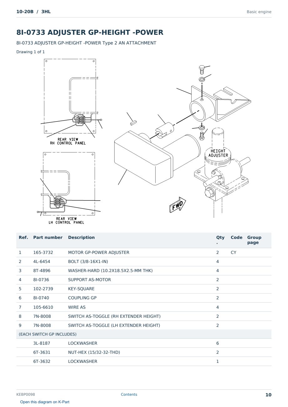 Caterpillar 10-20B S/N 3HL Partsbook KEBP0098 (English) - sample page 10 of 10 Caterpillar 10-20B S/N 3HL Partsbook KEBP0098 (English) - sample page 10 of 10