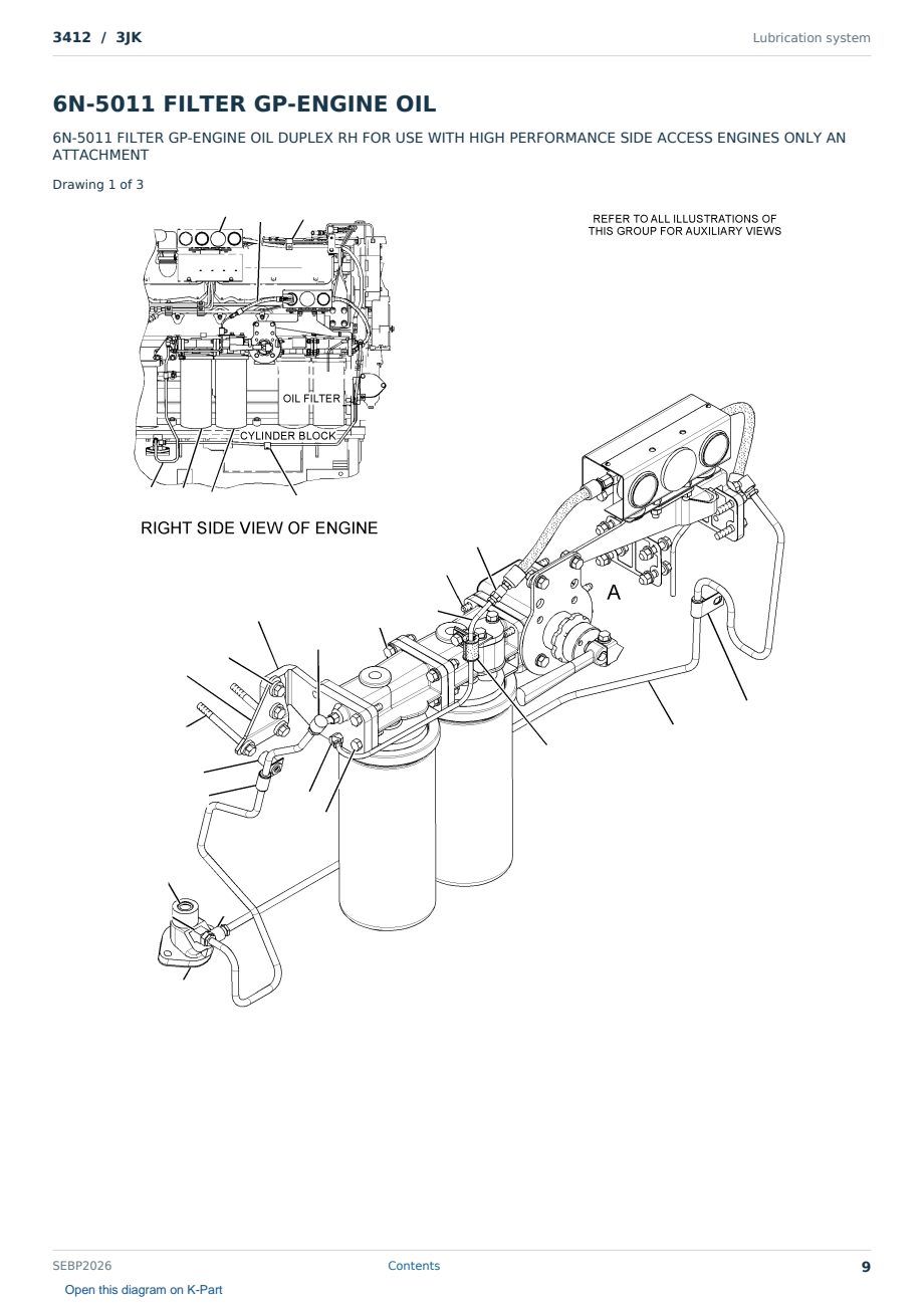 Caterpillar 3412 S/N 3JK Partsbook SEBP2026 (English) - sample page 9 of 10 Caterpillar 3412 S/N 3JK Partsbook SEBP2026 (English) - sample page 9 of 10
