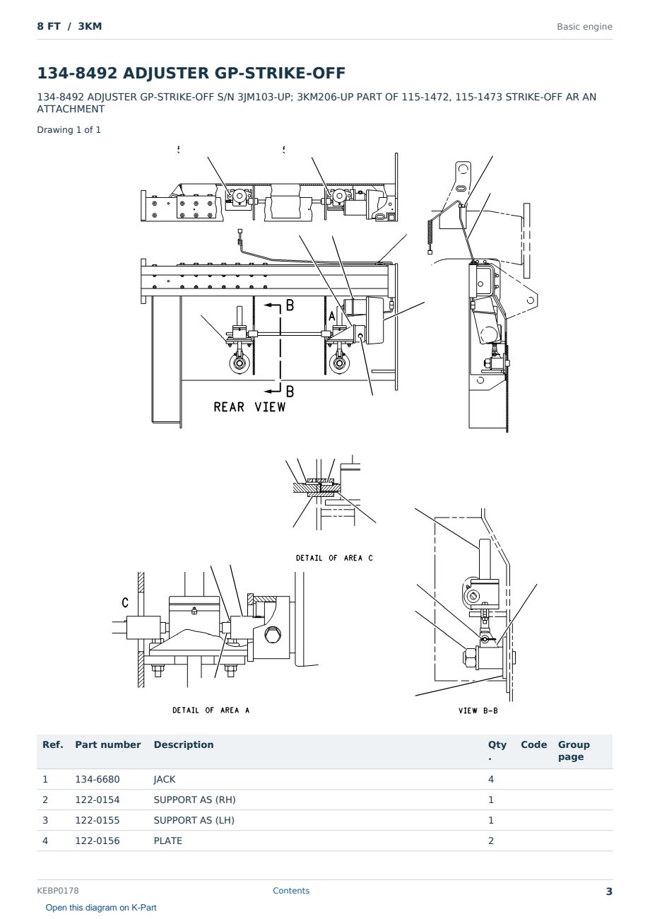 Caterpillar 8 FT S/N 3KM Partsbook KEBP0178 (English) - sample page 3 of 10 Caterpillar 8 FT S/N 3KM Partsbook KEBP0178 (English) - sample page 3 of 10