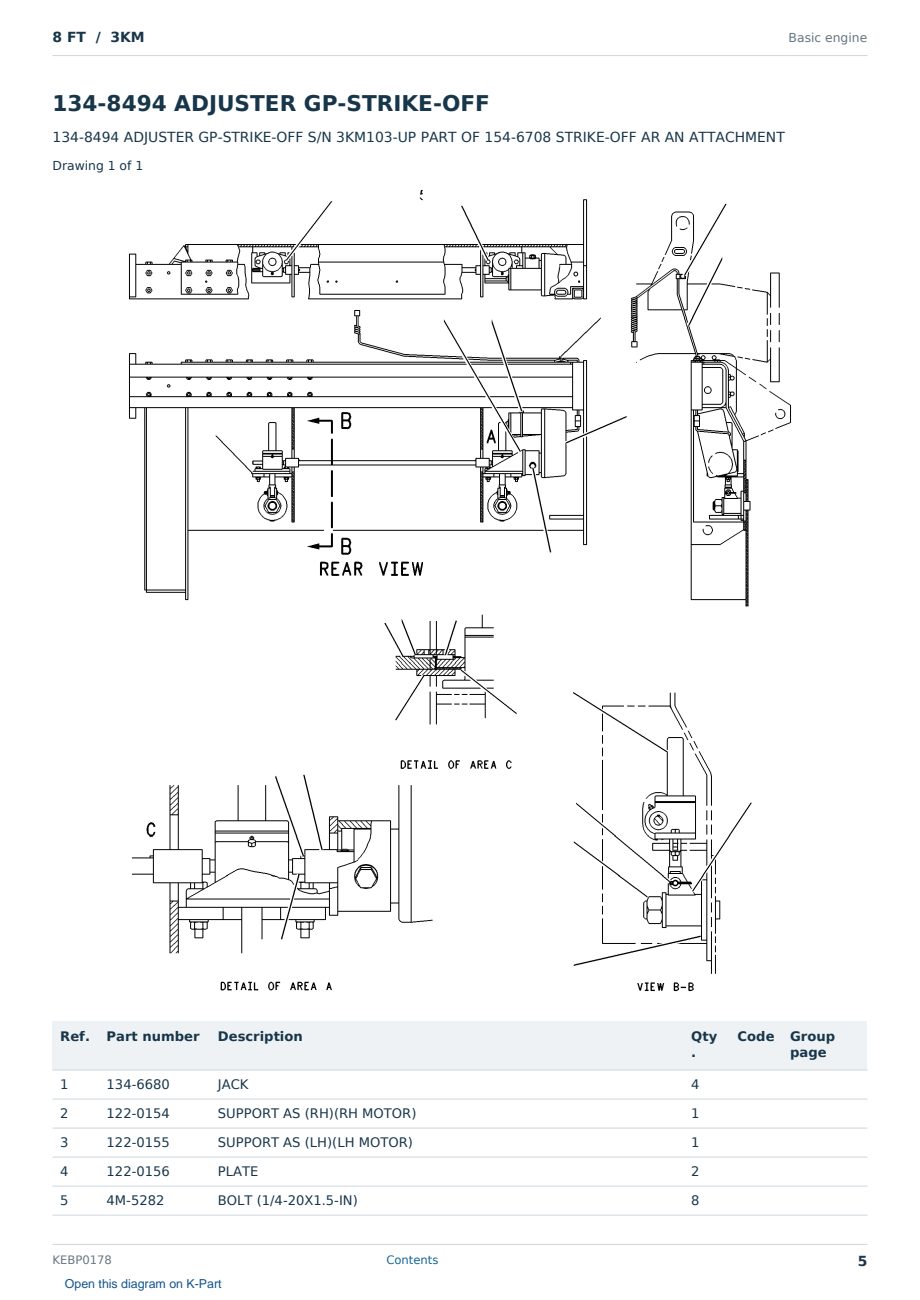 Caterpillar 8 FT S/N 3KM Partsbook KEBP0178 (English) - sample page 5 of 10 Caterpillar 8 FT S/N 3KM Partsbook KEBP0178 (English) - sample page 5 of 10