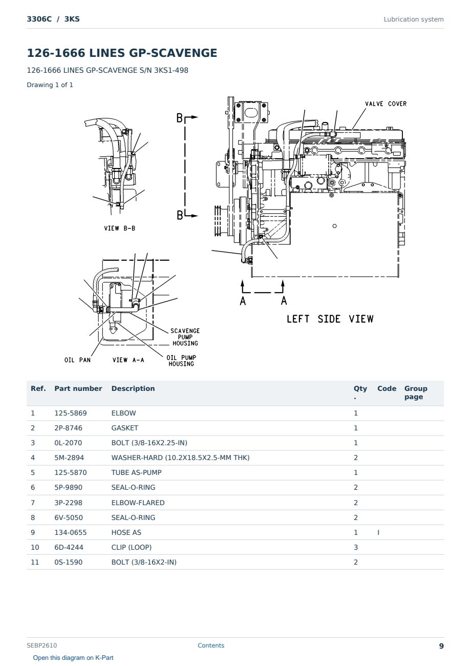Caterpillar 3306C S/N 3KS Partsbook SEBP2610 (English) - sample page 9 of 10 Caterpillar 3306C S/N 3KS Partsbook SEBP2610 (English) - sample page 9 of 10