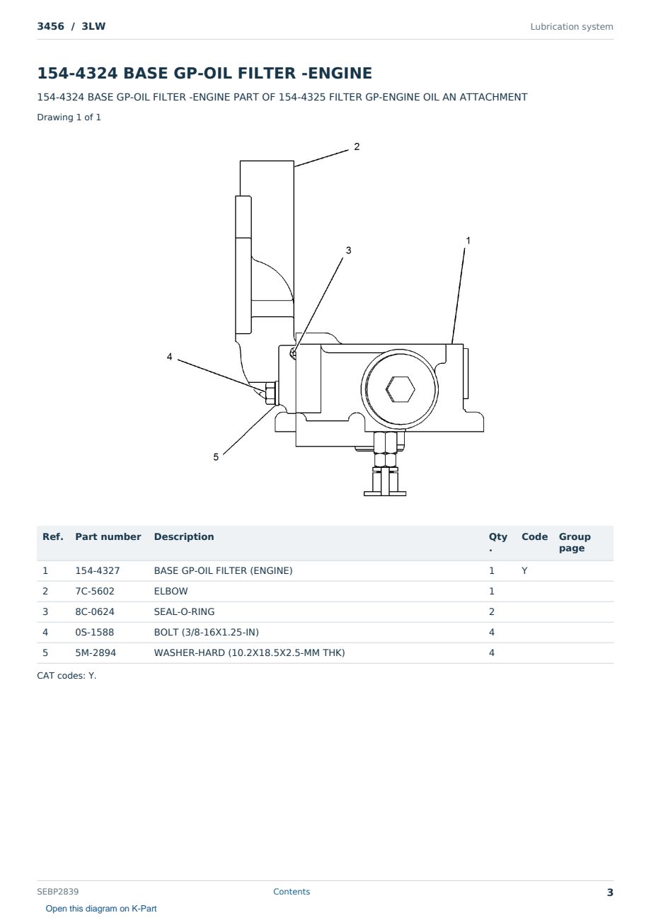 Caterpillar 3456 S/N 3LW Partsbook SEBP2839 (English) - sample page 3 of 10 Caterpillar 3456 S/N 3LW Partsbook SEBP2839 (English) - sample page 3 of 10