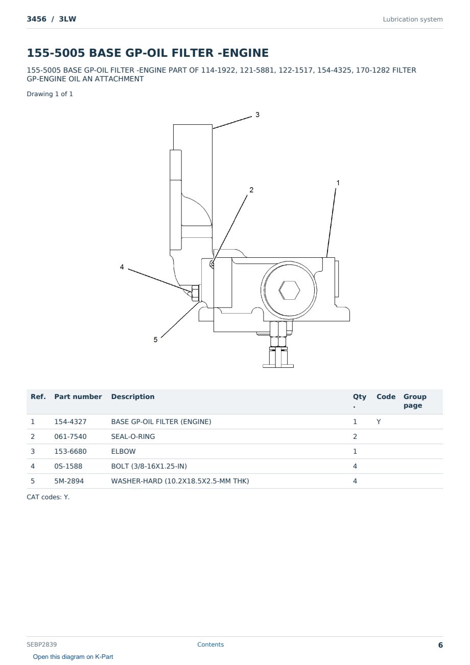 Caterpillar 3456 S/N 3LW Partsbook SEBP2839 (English) - sample page 6 of 10 Caterpillar 3456 S/N 3LW Partsbook SEBP2839 (English) - sample page 6 of 10