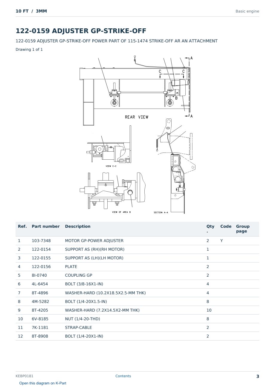 Caterpillar 10 FT S/N 3MM Partsbook KEBP0181 (English) - sample page 3 of 10 Caterpillar 10 FT S/N 3MM Partsbook KEBP0181 (English) - sample page 3 of 10