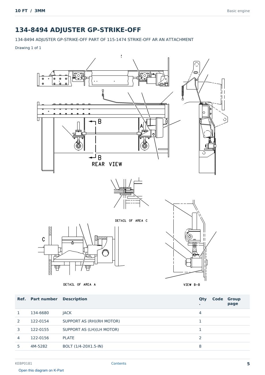 Caterpillar 10 FT S/N 3MM Partsbook KEBP0181 (English) - sample page 5 of 10 Caterpillar 10 FT S/N 3MM Partsbook KEBP0181 (English) - sample page 5 of 10