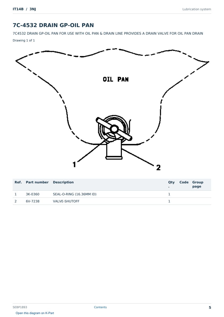 Caterpillar IT14B S/N 3NJ Partsbook SEBP1893 (English) - sample page 5 of 10 Caterpillar IT14B S/N 3NJ Partsbook SEBP1893 (English) - sample page 5 of 10