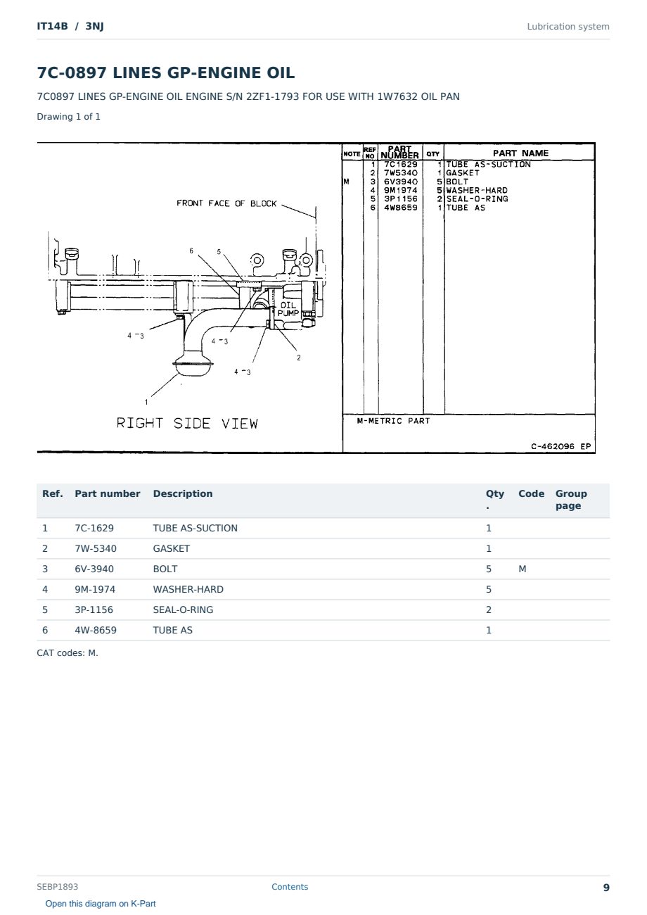 Caterpillar IT14B S/N 3NJ Partsbook SEBP1893 (English) - sample page 9 of 10 Caterpillar IT14B S/N 3NJ Partsbook SEBP1893 (English) - sample page 9 of 10