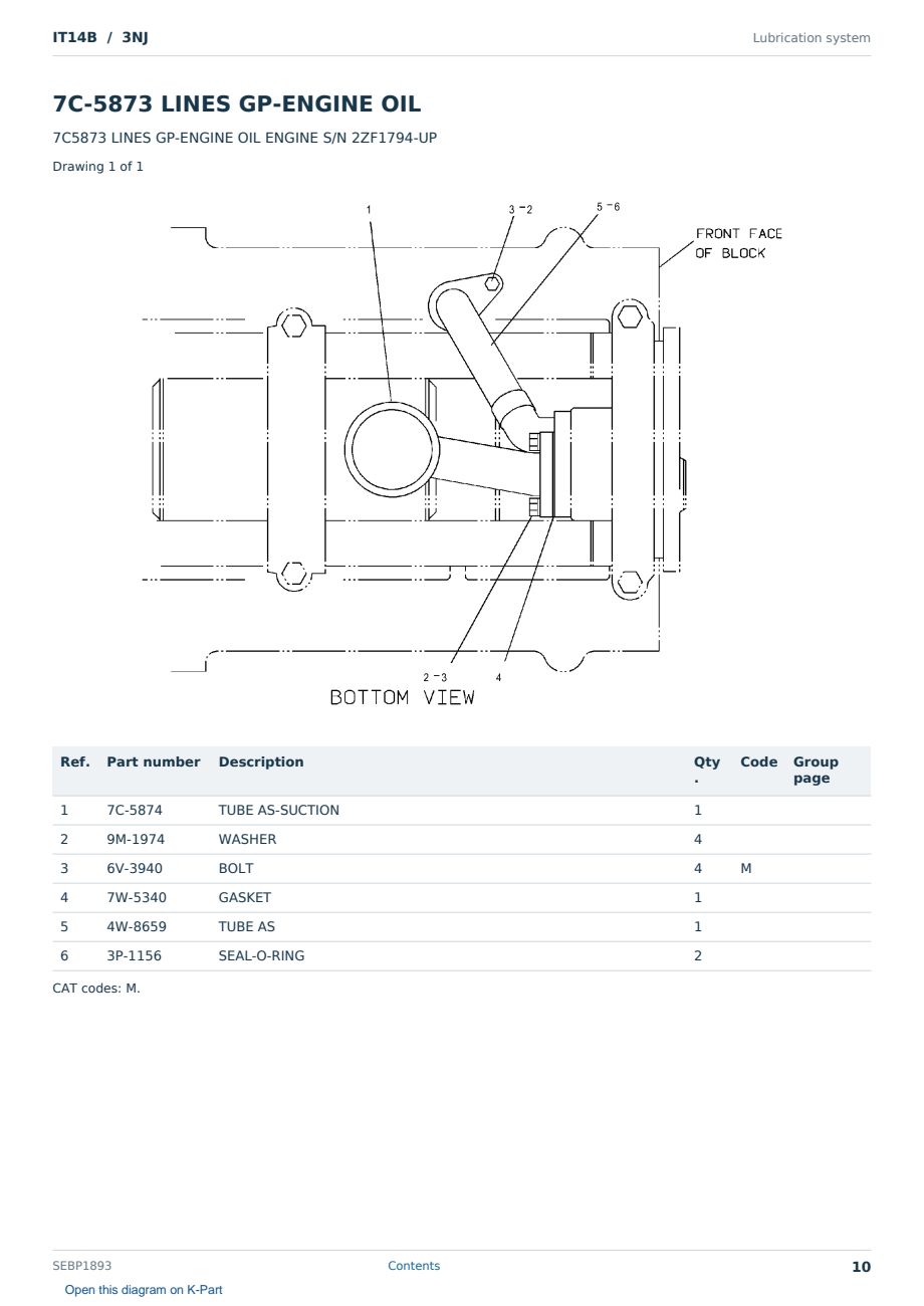 Caterpillar IT14B S/N 3NJ Partsbook SEBP1893 (English) - sample page 10 of 10 Caterpillar IT14B S/N 3NJ Partsbook SEBP1893 (English) - sample page 10 of 10