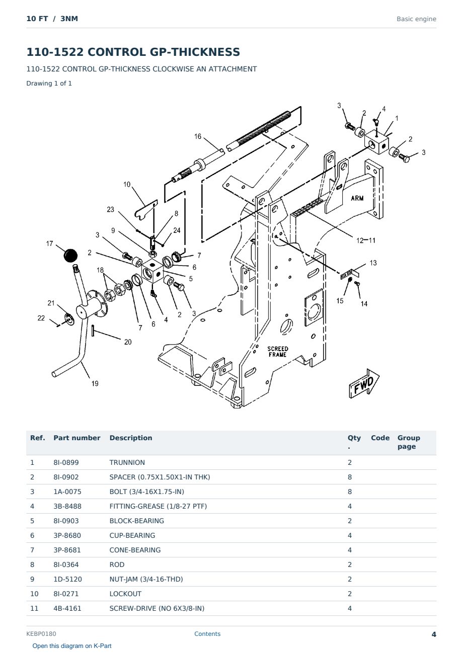 Caterpillar 10 FT S/N 3NM Partsbook KEBP0180 (English) - sample page 4 of 10 Caterpillar 10 FT S/N 3NM Partsbook KEBP0180 (English) - sample page 4 of 10