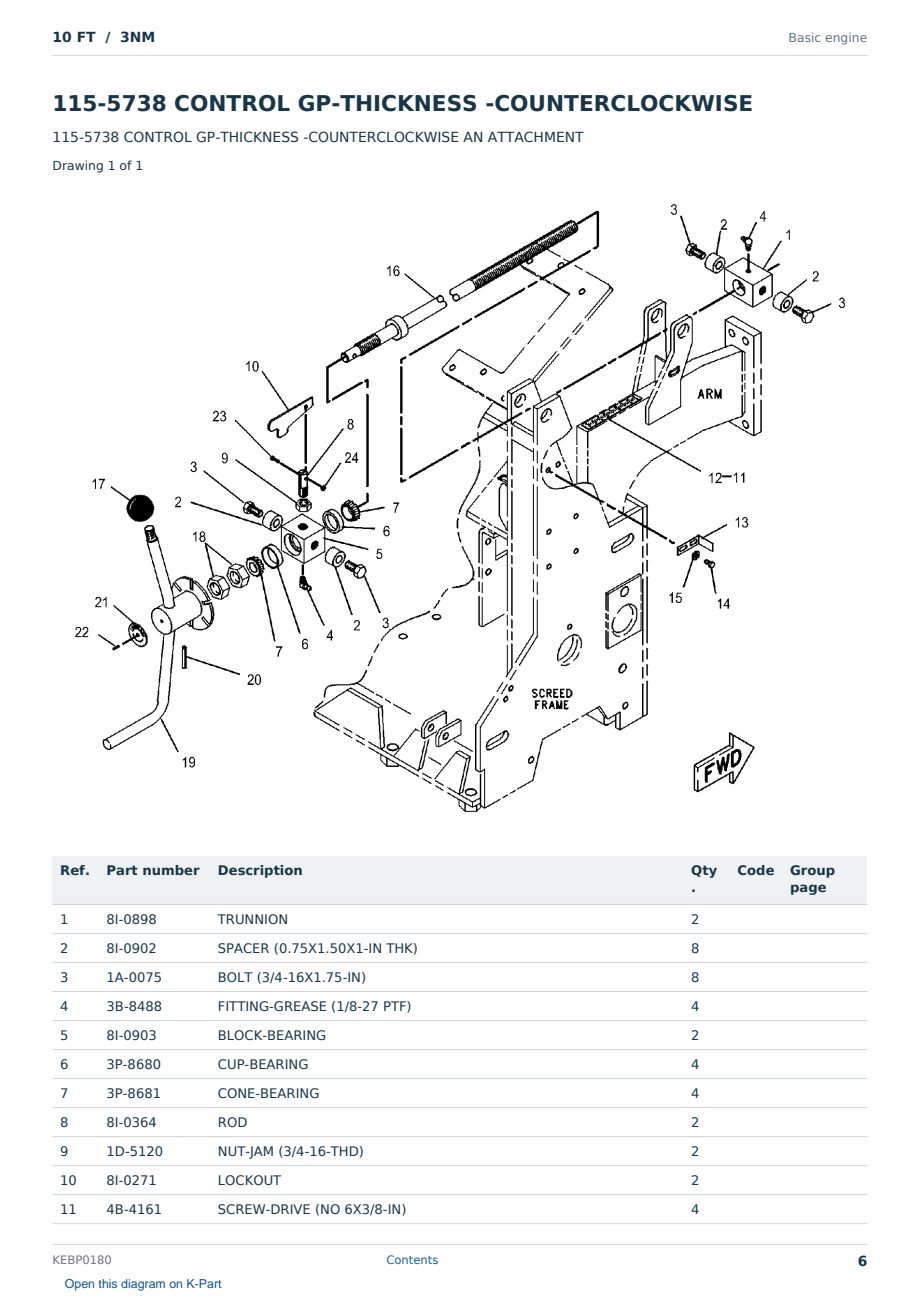 Caterpillar 10 FT S/N 3NM Partsbook KEBP0180 (English) - sample page 6 of 10 Caterpillar 10 FT S/N 3NM Partsbook KEBP0180 (English) - sample page 6 of 10