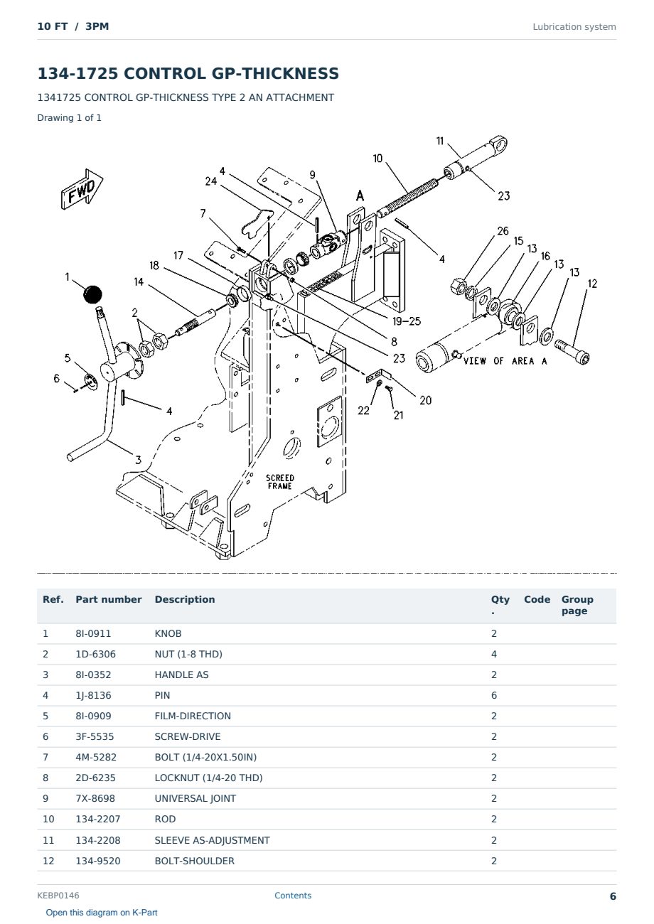 Caterpillar 10 FT S/N 3PM Partsbook KEBP0146 (English) - sample page 6 of 10 Caterpillar 10 FT S/N 3PM Partsbook KEBP0146 (English) - sample page 6 of 10