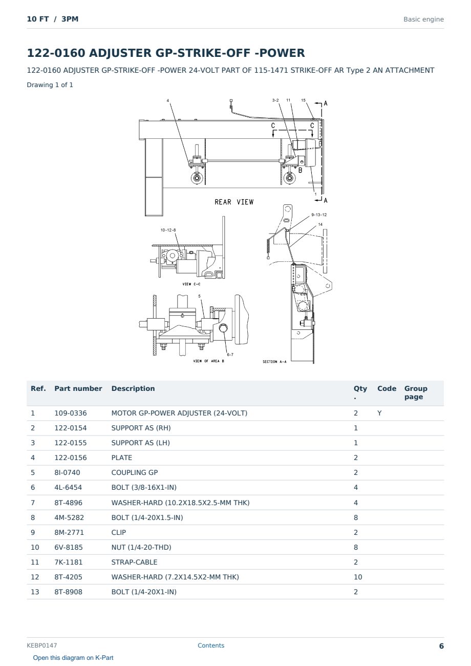 Caterpillar 10 FT S/N 3PM Partsbook KEBP0147 (English) - sample page 6 of 10 Caterpillar 10 FT S/N 3PM Partsbook KEBP0147 (English) - sample page 6 of 10