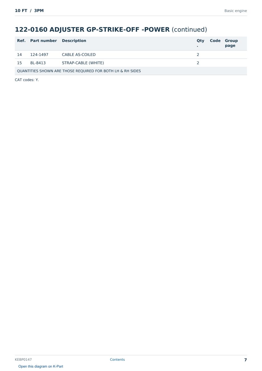 Caterpillar 10 FT S/N 3PM Partsbook KEBP0147 (English) - sample page 7 of 10 Caterpillar 10 FT S/N 3PM Partsbook KEBP0147 (English) - sample page 7 of 10