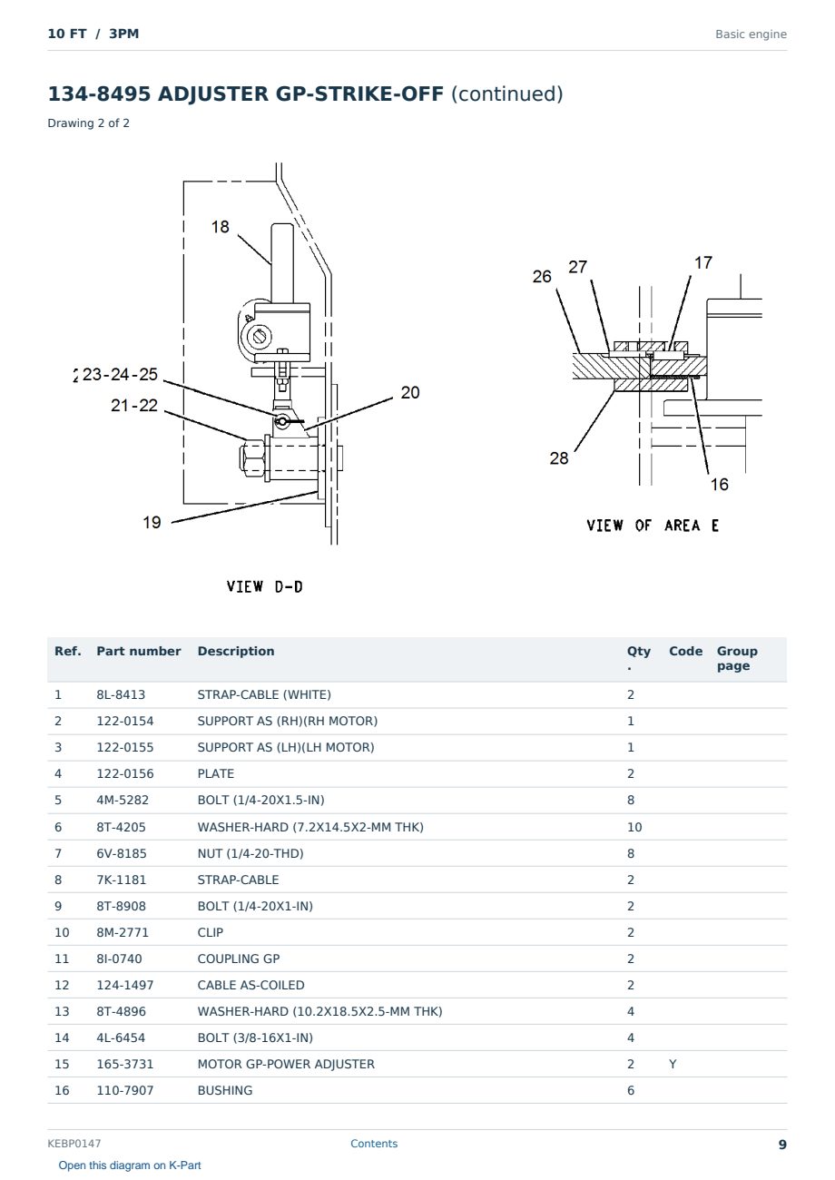 Caterpillar 10 FT S/N 3PM Partsbook KEBP0147 (English) - sample page 9 of 10 Caterpillar 10 FT S/N 3PM Partsbook KEBP0147 (English) - sample page 9 of 10