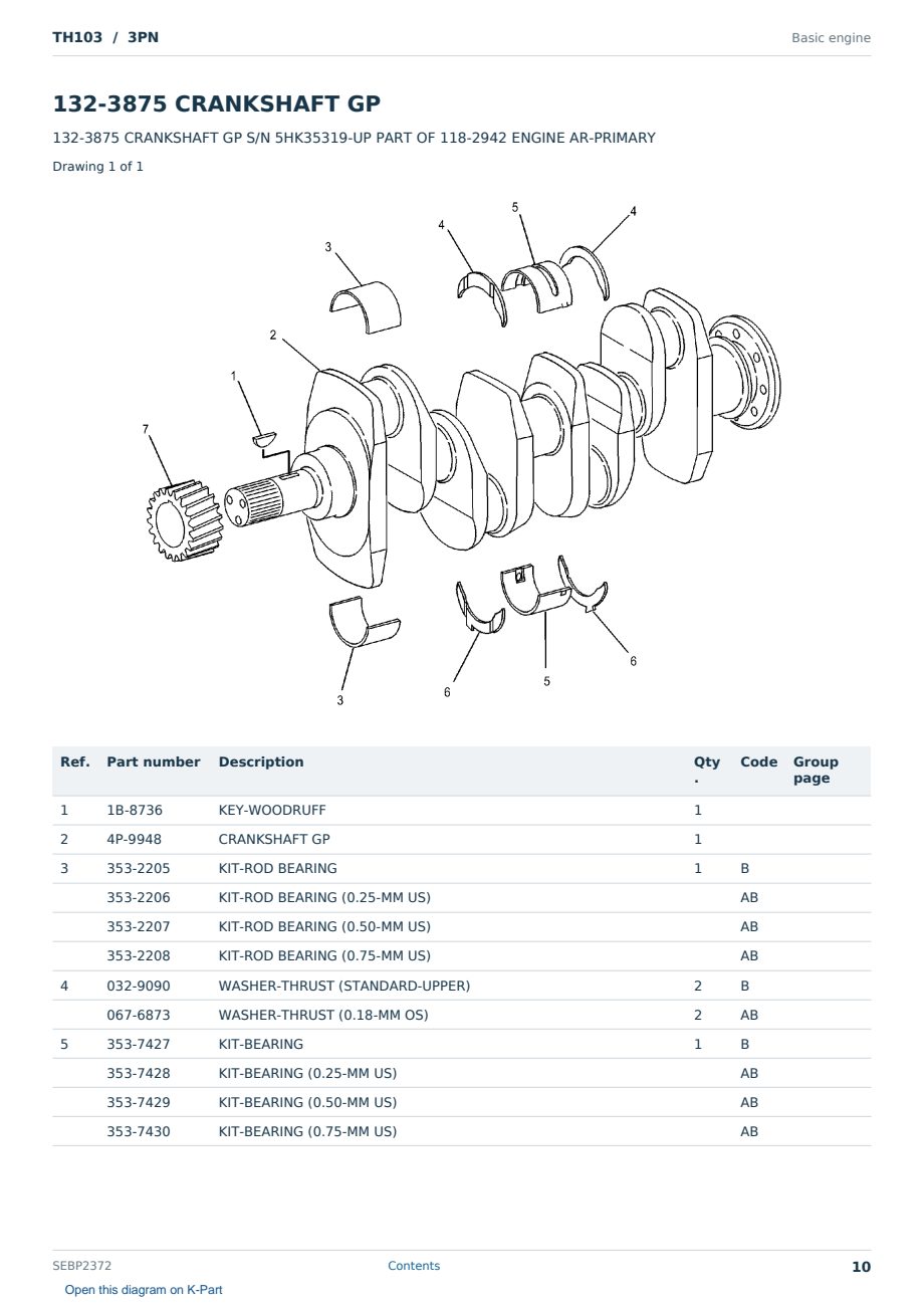 Caterpillar TH103 S/N 3PN Partsbook SEBP2372 (English) - sample page 10 of 10 Caterpillar TH103 S/N 3PN Partsbook SEBP2372 (English) - sample page 10 of 10
