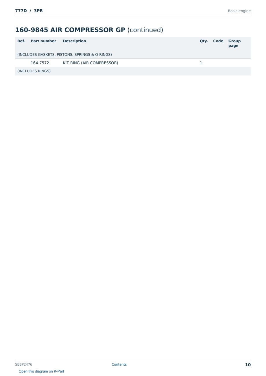 Caterpillar 777D S/N 3PR Partsbook SEBP2476 (English) - sample page 10 of 10 Caterpillar 777D S/N 3PR Partsbook SEBP2476 (English) - sample page 10 of 10