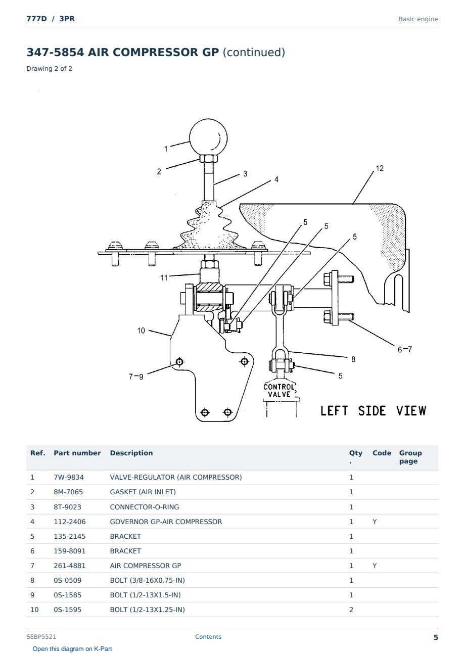 Caterpillar 777D S/N 3PR Partsbook SEBP5521 (English) - sample page 5 of 10 Caterpillar 777D S/N 3PR Partsbook SEBP5521 (English) - sample page 5 of 10