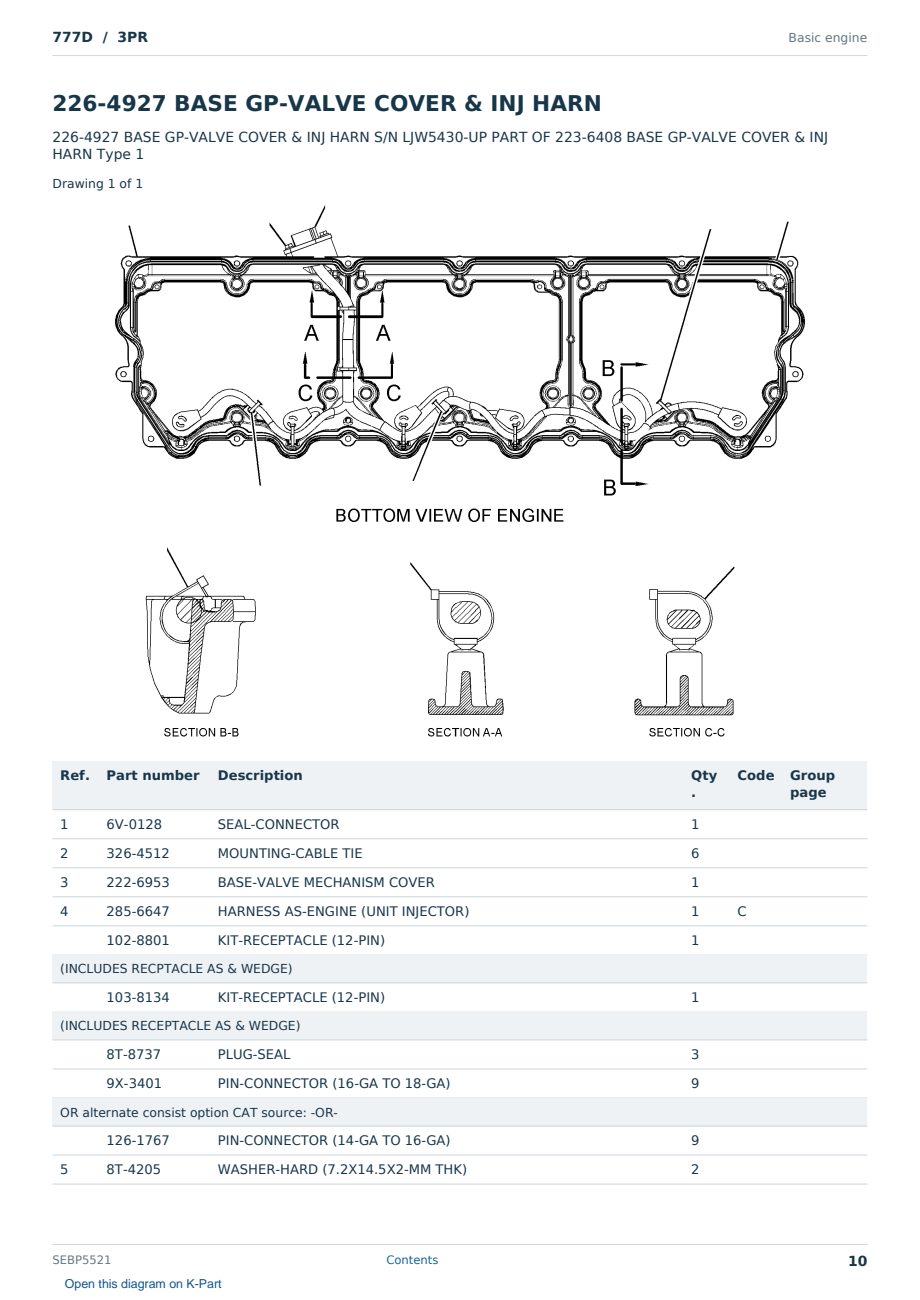 Caterpillar 777D S/N 3PR Partsbook SEBP5521 (English) - sample page 10 of 10 Caterpillar 777D S/N 3PR Partsbook SEBP5521 (English) - sample page 10 of 10