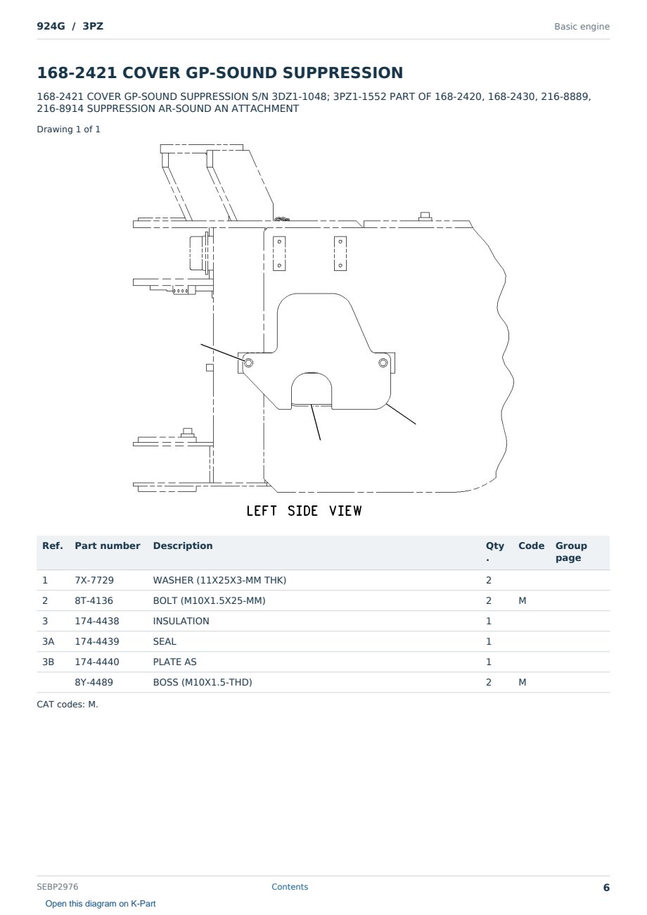 Caterpillar 924G S/N 3PZ Partsbook SEBP2976 (English) - sample page 6 of 10 Caterpillar 924G S/N 3PZ Partsbook SEBP2976 (English) - sample page 6 of 10