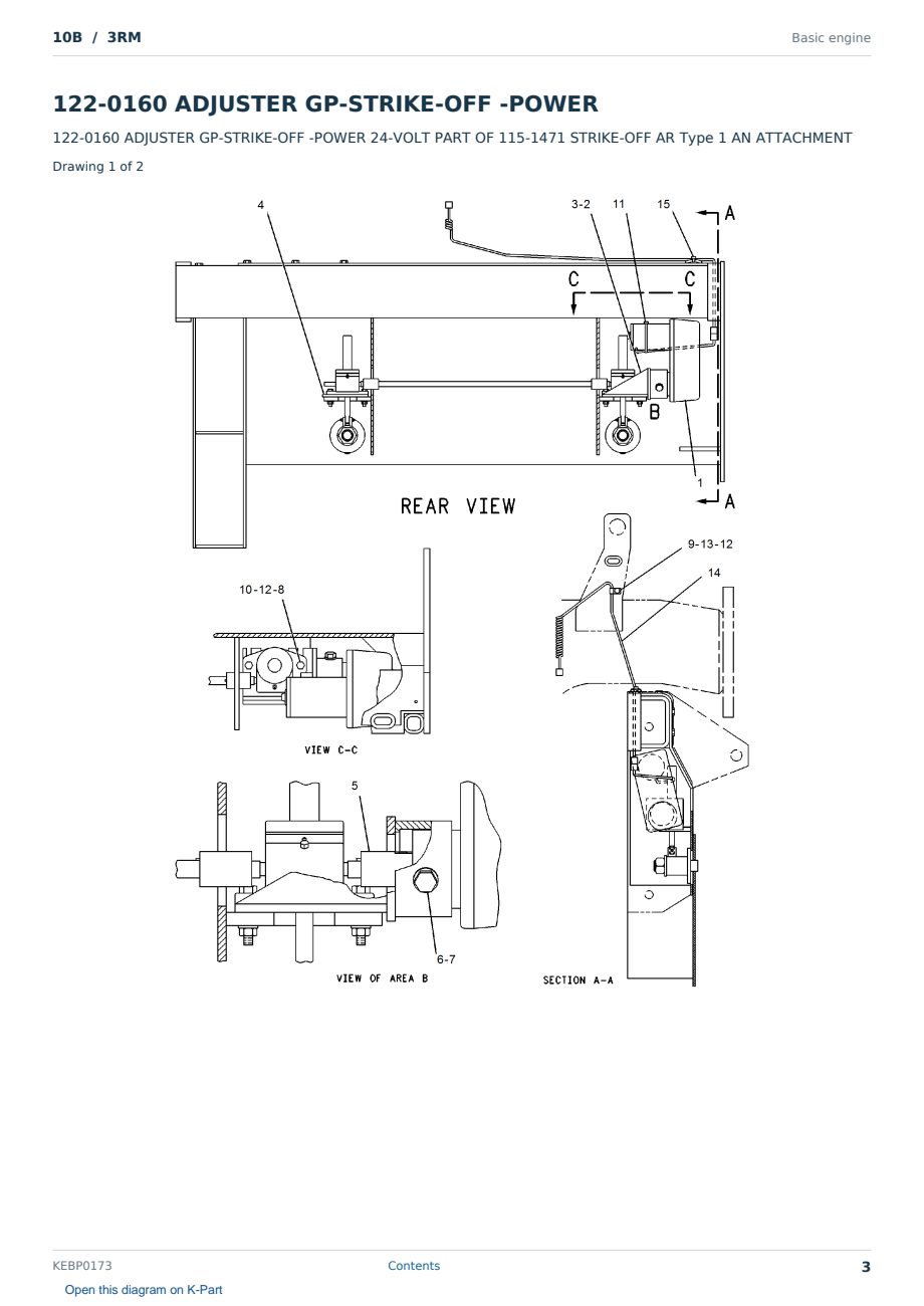 Caterpillar 10B S/N 3RM Partsbook KEBP0173 (English) - sample page 3 of 10 Caterpillar 10B S/N 3RM Partsbook KEBP0173 (English) - sample page 3 of 10