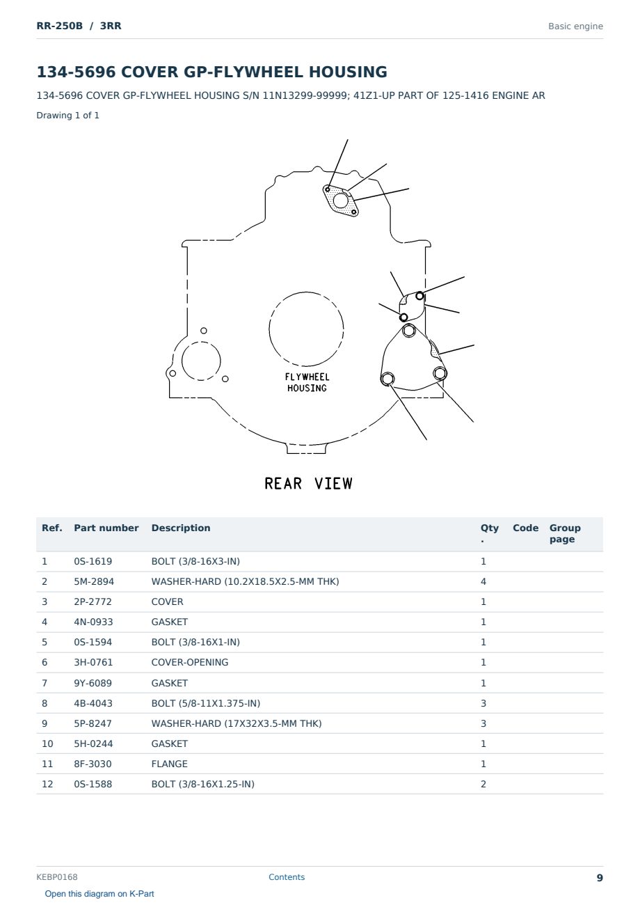 Caterpillar RR-250B S/N 3RR Partsbook KEBP0168 (English) - sample page 9 of 10 Caterpillar RR-250B S/N 3RR Partsbook KEBP0168 (English) - sample page 9 of 10