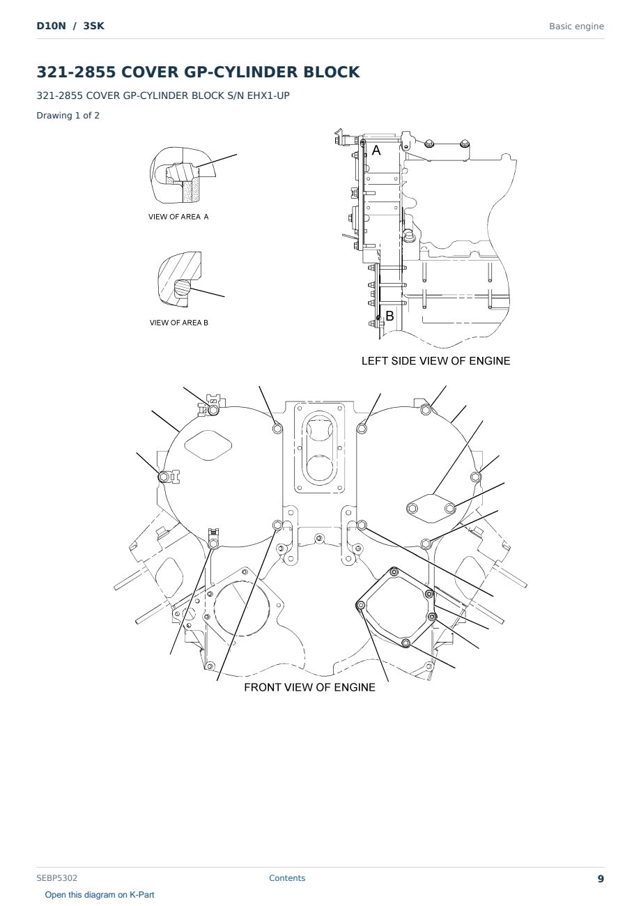 Caterpillar D10N S/N 3SK Partsbook SEBP5302 (English) - sample page 9 of 10 Caterpillar D10N S/N 3SK Partsbook SEBP5302 (English) - sample page 9 of 10