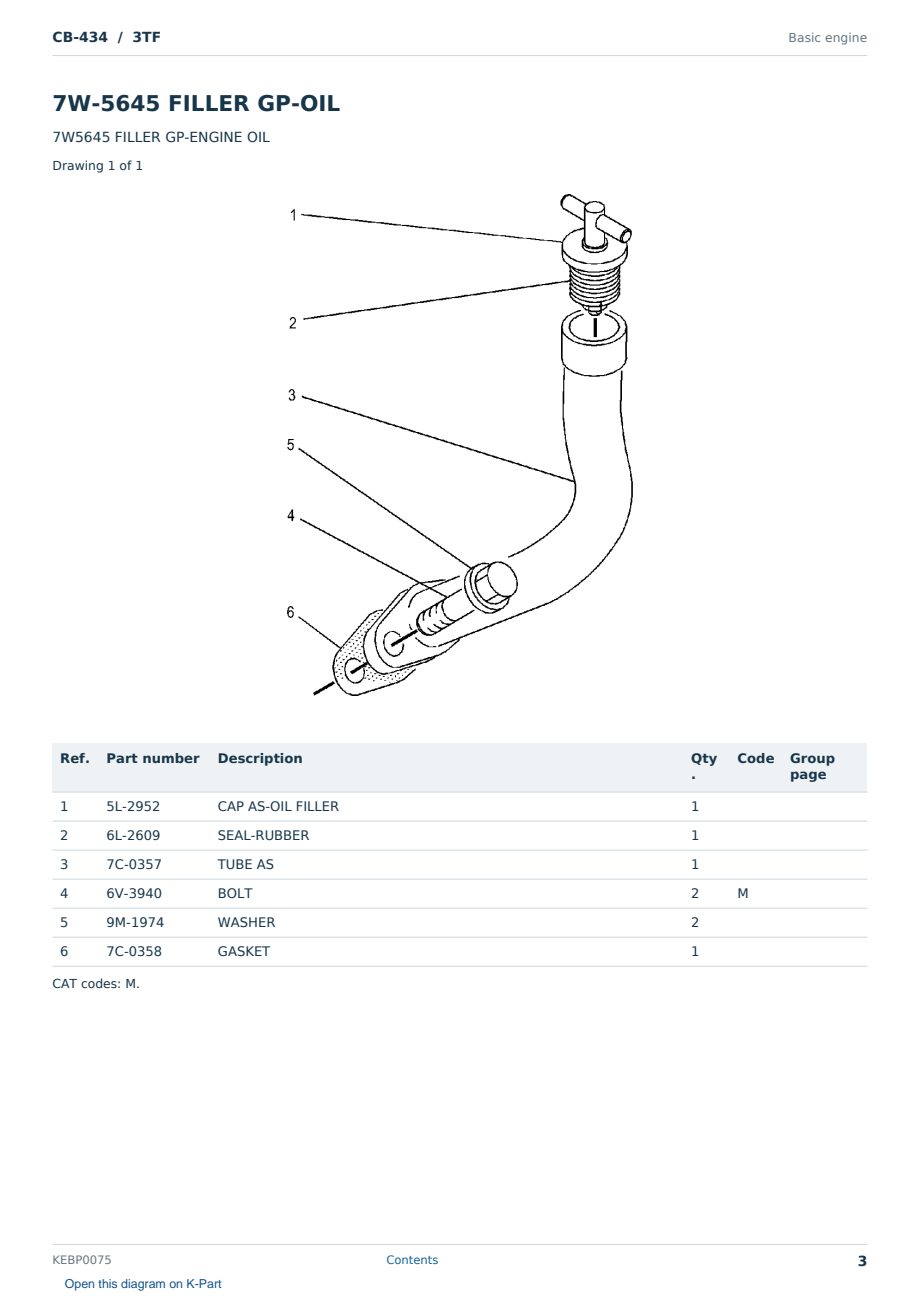 Caterpillar CB-434 S/N 3TF Partsbook KEBP0075 (English) - sample page 3 of 10 Caterpillar CB-434 S/N 3TF Partsbook KEBP0075 (English) - sample page 3 of 10
