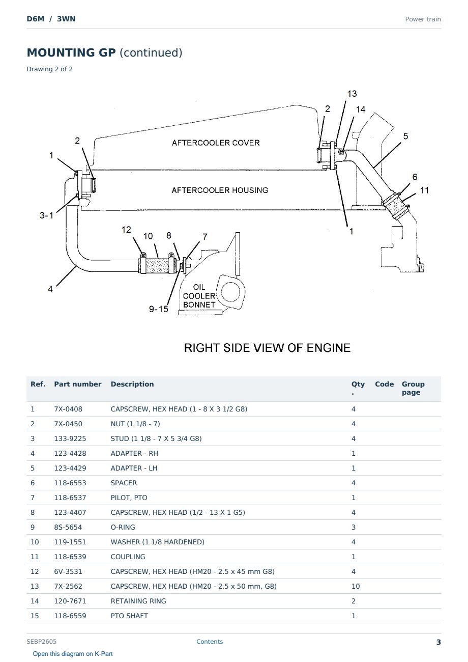 Caterpillar D6M S/N 3WN Partsbook SEBP2605 (English) - sample page 3 of 10 Caterpillar D6M S/N 3WN Partsbook SEBP2605 (English) - sample page 3 of 10