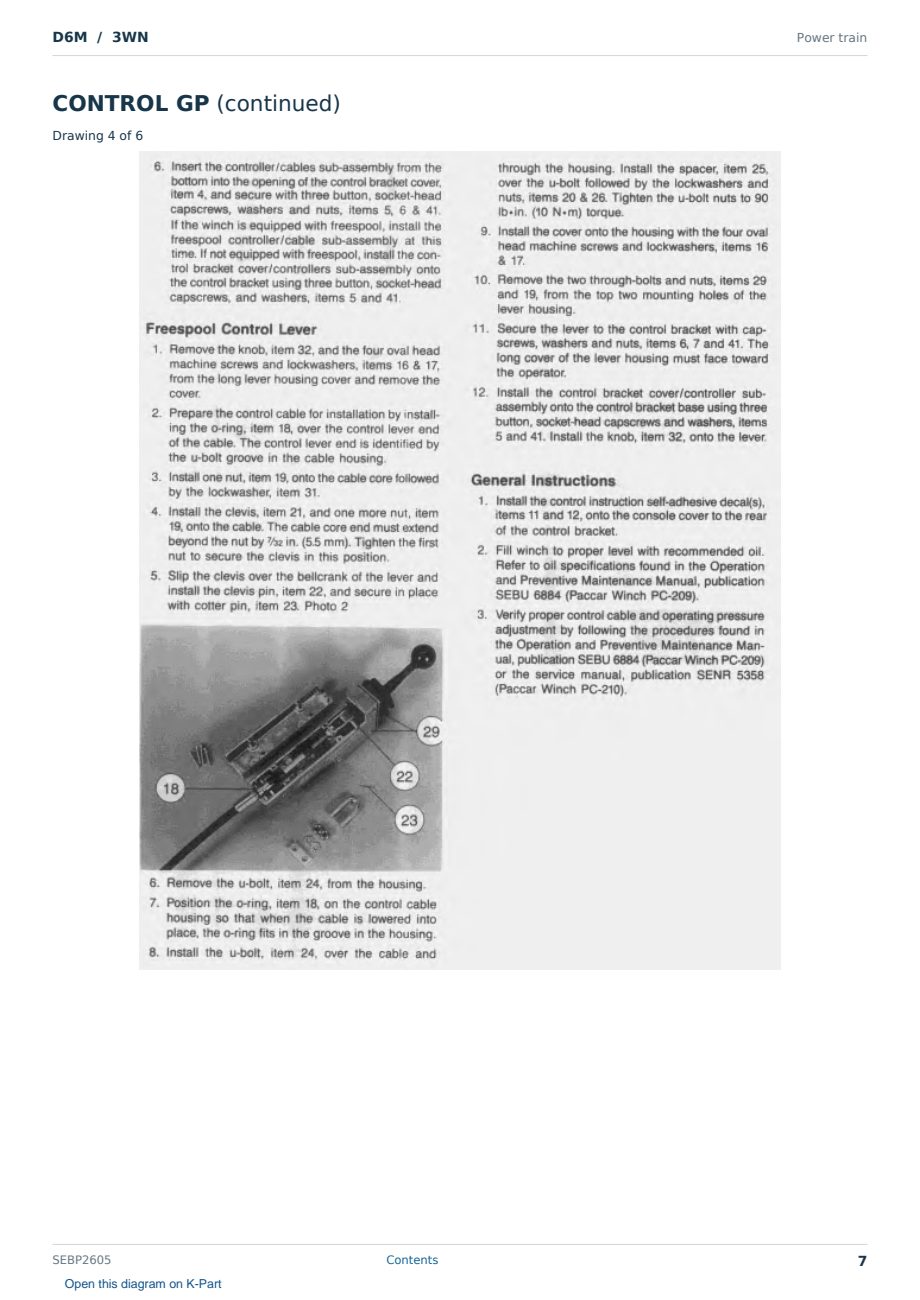 Caterpillar D6M S/N 3WN Partsbook SEBP2605 (English) - sample page 7 of 10 Caterpillar D6M S/N 3WN Partsbook SEBP2605 (English) - sample page 7 of 10