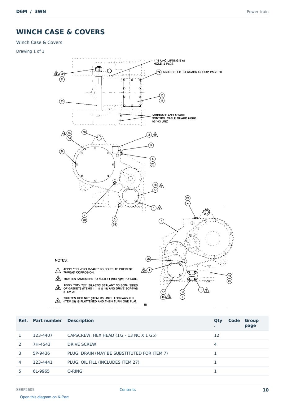 Caterpillar D6M S/N 3WN Partsbook SEBP2605 (English) - sample page 10 of 10 Caterpillar D6M S/N 3WN Partsbook SEBP2605 (English) - sample page 10 of 10