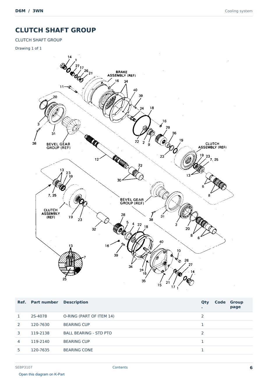 Caterpillar D6M S/N 3WN Partsbook SEBP3107 (English) - sample page 6 of 10 Caterpillar D6M S/N 3WN Partsbook SEBP3107 (English) - sample page 6 of 10