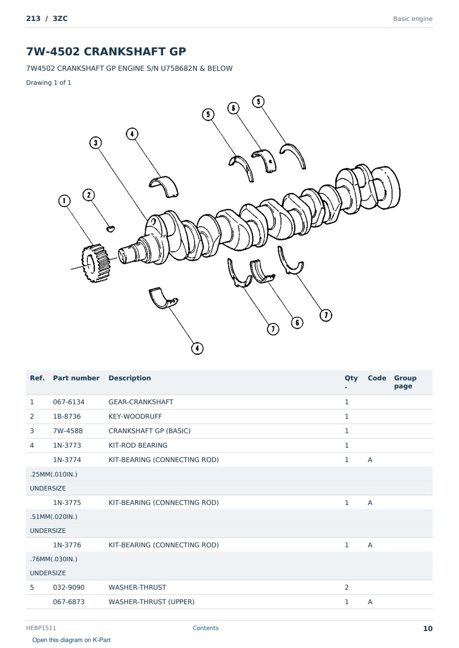 Caterpillar 213 S/N 3ZC Partsbook HEBP1511 (English) - sample page 10 of 10 Caterpillar 213 S/N 3ZC Partsbook HEBP1511 (English) - sample page 10 of 10