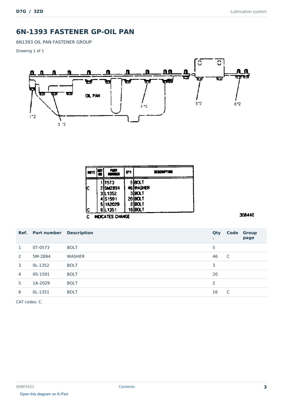 Caterpillar D7G S/N 3ZD Partsbook SEBP2422 (English) - sample page 3 of 10 Caterpillar D7G S/N 3ZD Partsbook SEBP2422 (English) - sample page 3 of 10