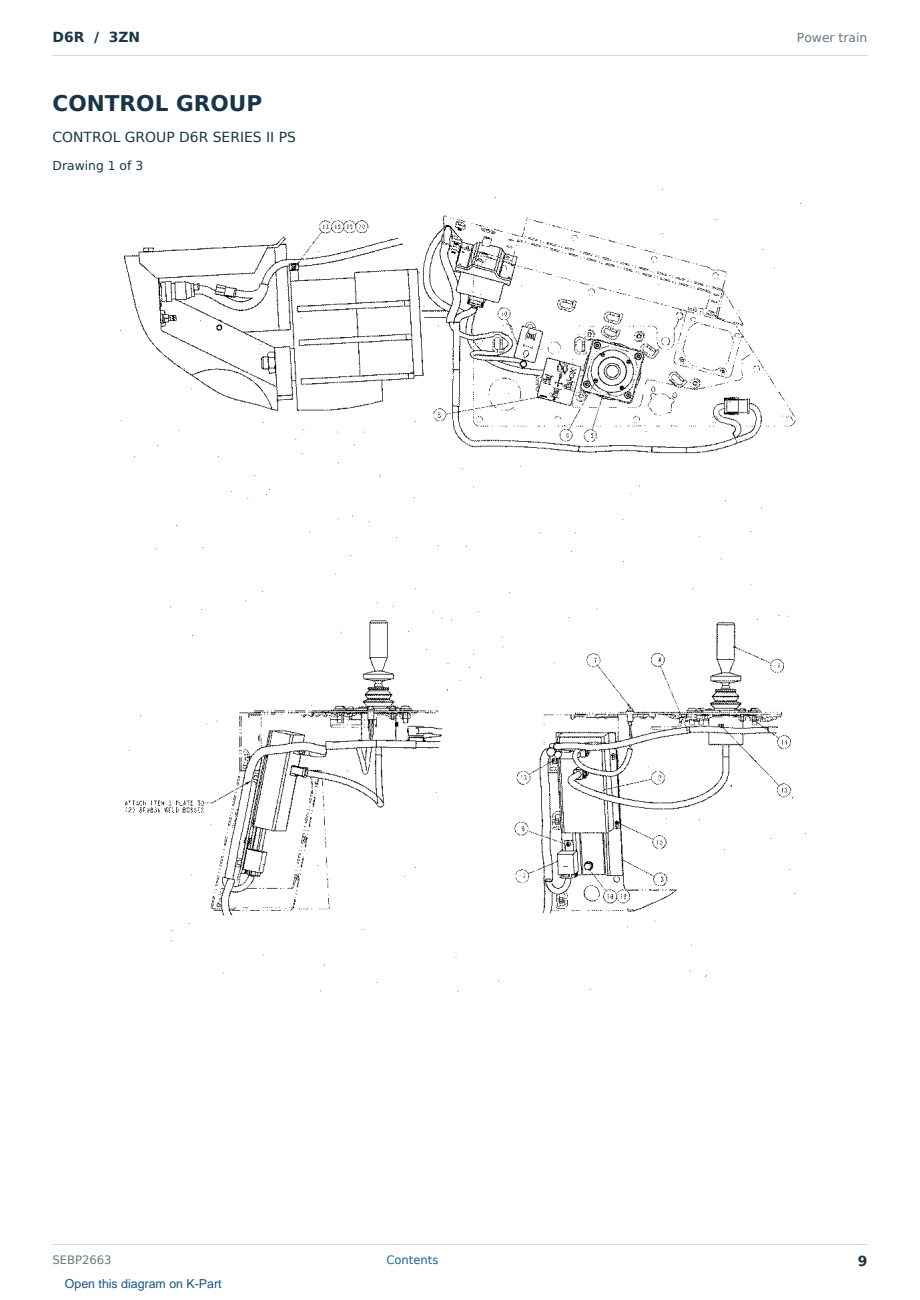 Caterpillar D6R S/N 3ZN Partsbook SEBP2663 (English) - sample page 9 of 10 Caterpillar D6R S/N 3ZN Partsbook SEBP2663 (English) - sample page 9 of 10
