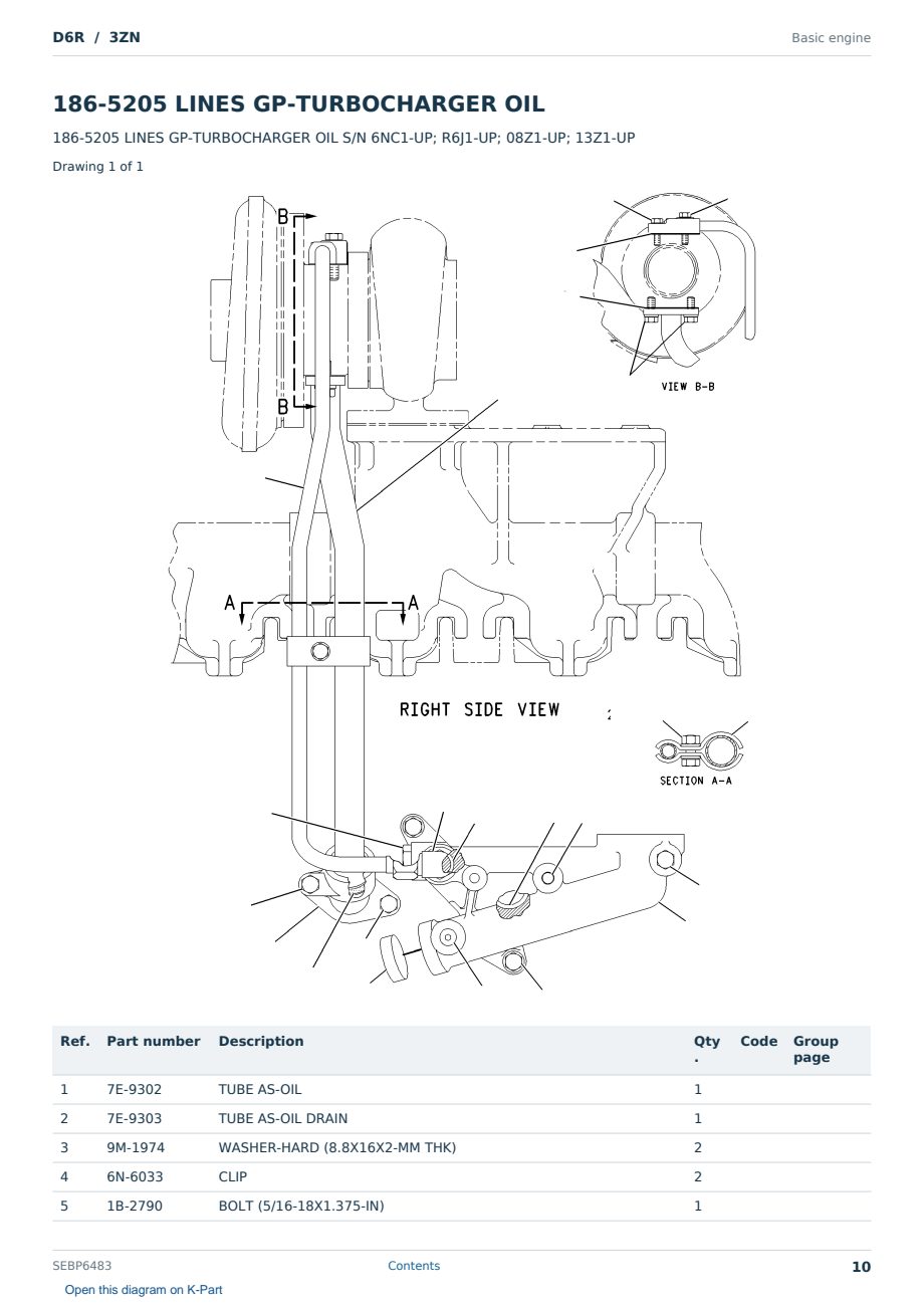 Caterpillar D6R S/N 3ZN Partsbook SEBP6483 (English) - sample page 10 of 10 Caterpillar D6R S/N 3ZN Partsbook SEBP6483 (English) - sample page 10 of 10