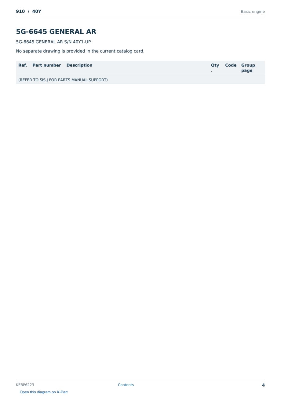 Caterpillar 910 S/N 40Y Partsbook KEBP6223 (English) - sample page 4 of 4 Caterpillar 910 S/N 40Y Partsbook KEBP6223 (English) - sample page 4 of 4