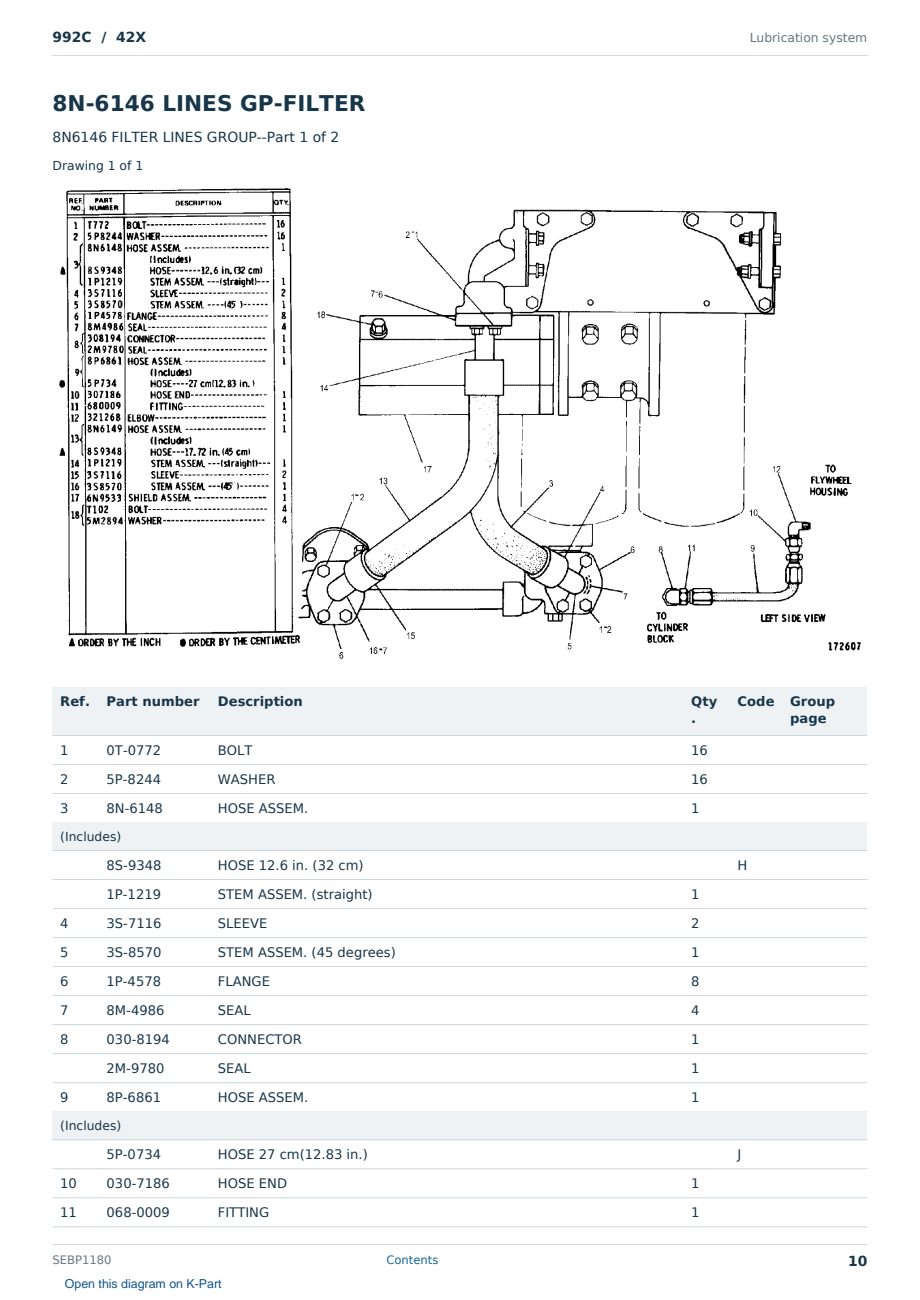 Caterpillar 992C S/N 42X Partsbook SEBP1180 (English) - sample page 10 of 10 Caterpillar 992C S/N 42X Partsbook SEBP1180 (English) - sample page 10 of 10