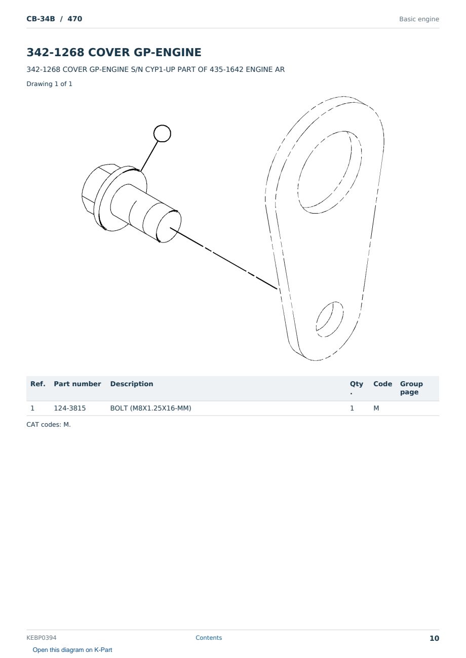 Caterpillar CB-34B S/N 470 Partsbook KEBP0394 (English) - sample page 10 of 10 Caterpillar CB-34B S/N 470 Partsbook KEBP0394 (English) - sample page 10 of 10