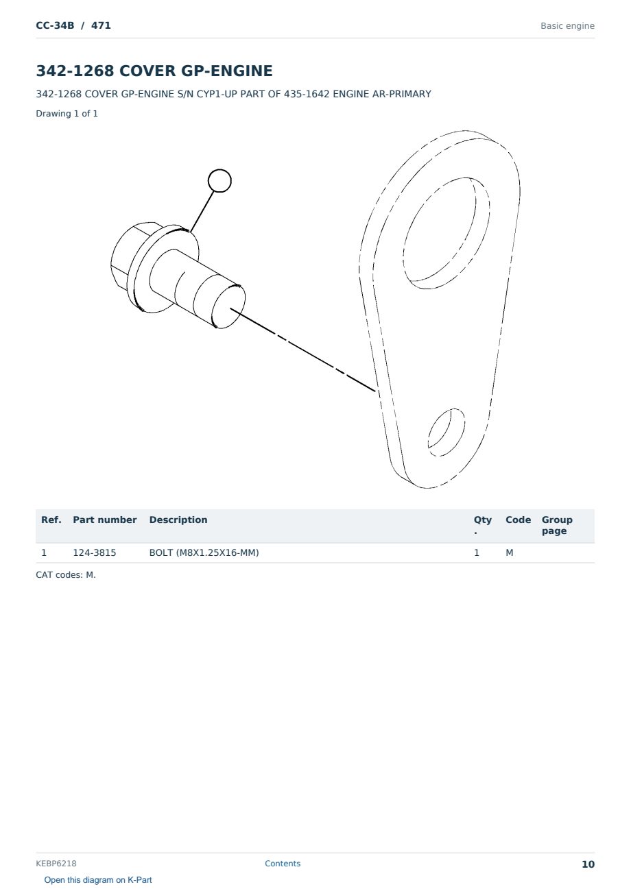 Caterpillar CC-34B S/N 471 Partsbook KEBP6218 (English) - sample page 10 of 10 Caterpillar CC-34B S/N 471 Partsbook KEBP6218 (English) - sample page 10 of 10